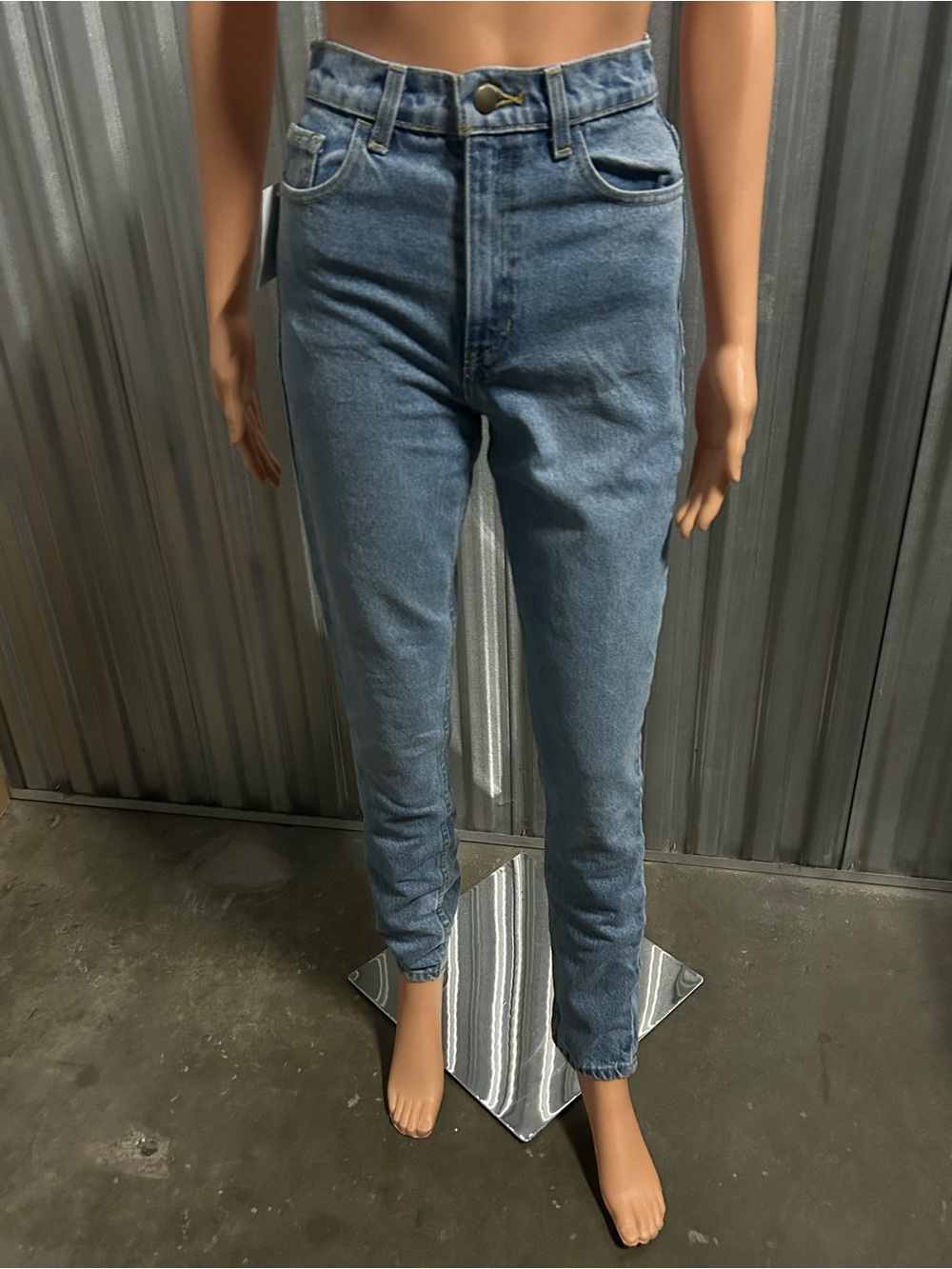 American Apparel Denim -The High Waist Jean Slim Fit No Stretch Size 24 NWT